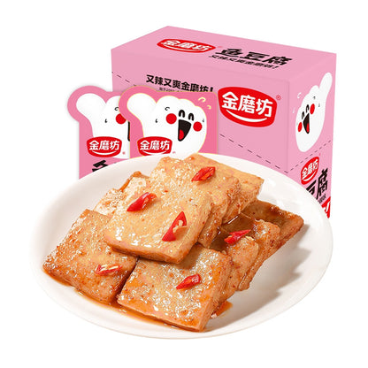 Jinmofang Snack Fish Tofu Spicy Flavor 20g X20bagsX3pack