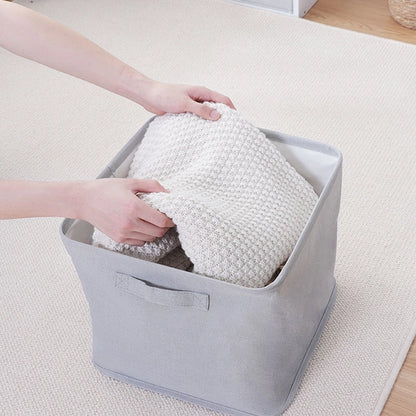 Lifease Small Size Washable Fabric Storage Box Cubes Fabric Storage Basket for Organizing Closet Gray X 2Pack