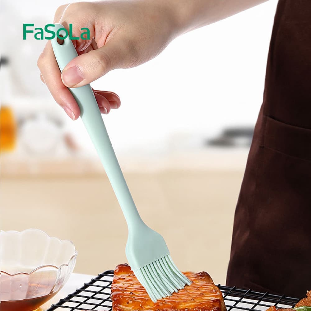 Fasola Silicone Basting Pastry Brush Cooking Brush BBQ Cooking Brush Set Brush*1 Scraper*1X2Pack