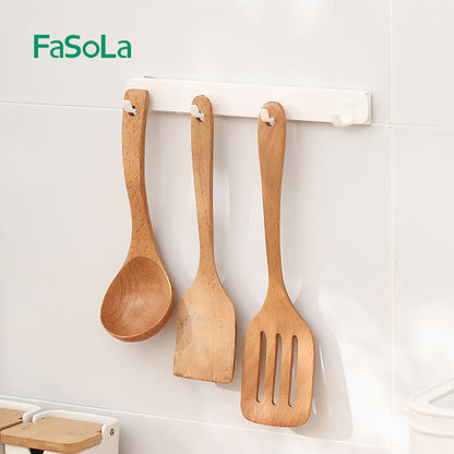 Fasola Adhesive Wall mounted Gap Slide Hook Clothes Rack Kitchen Hanger White 26.5*4*3cmX2Pack