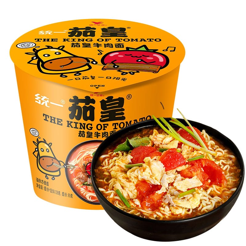 The King of Tomato Tomato & Beef Flavour Instant Noodle 128gX4pack