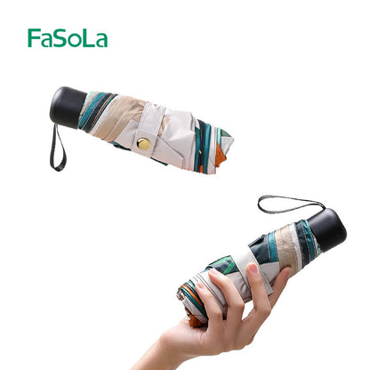 Fasola Windproof Travel Portable Parasol Outdoor Sun&Rain Umbrellas Mini Umbrell UPF50+ 4Pack