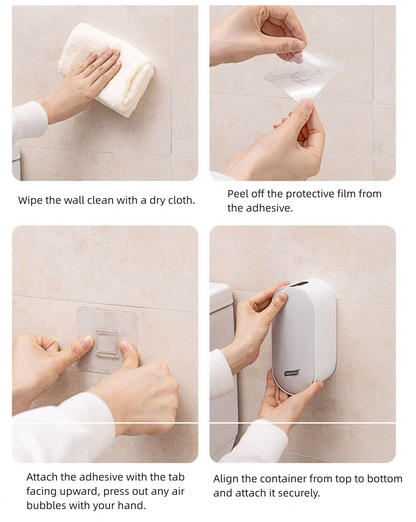 Taili Wall-Mounted No Drilling Bathroom Deep Cleaning Toilet Bowl Brush Holder Set X2Pack