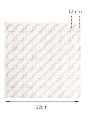 Fasola Silicone Transparent Adhesive Cabinet Door Bumpers Round 8X2.5mm 100Pieces X4Pack