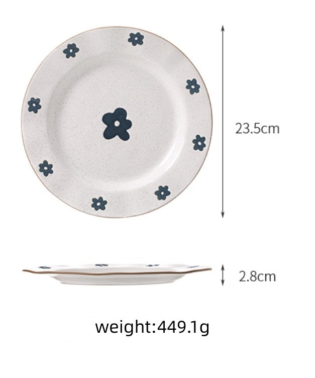 Fasola Dinner Soup Ceramic Plate Set 8 Inches 4Pack