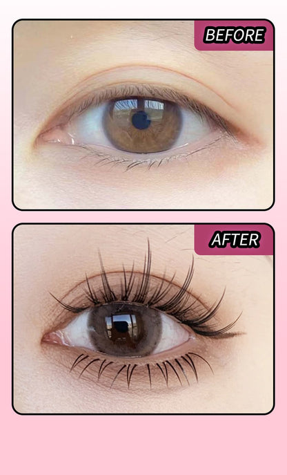 Lishu Reusable Natural False Eyelashes Eye Lashes Long Version Comic Style 2pack