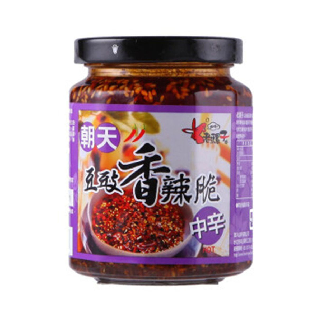 Old Mule Chaotian Black Bean Spicy Crisp Sauce for Mixing or Cooking Medium Spicy 240gX3Pack