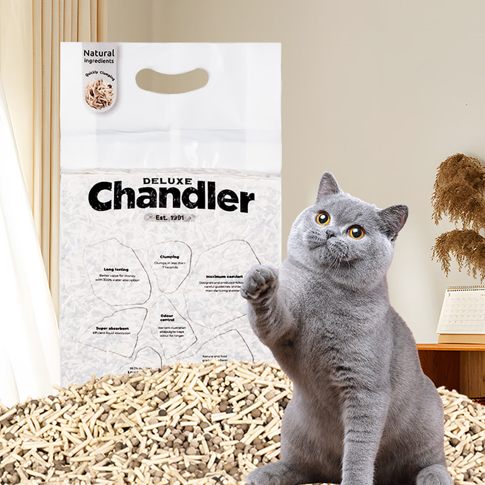 Chandler 3kg Natural Mineral and Flushable Clumping Tofu Cat Litter Mix 2pack