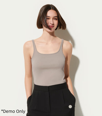 Ubras Slim-Fit Camisole Simple Slim Strap Tank Top for Women in White Size XL X1pack