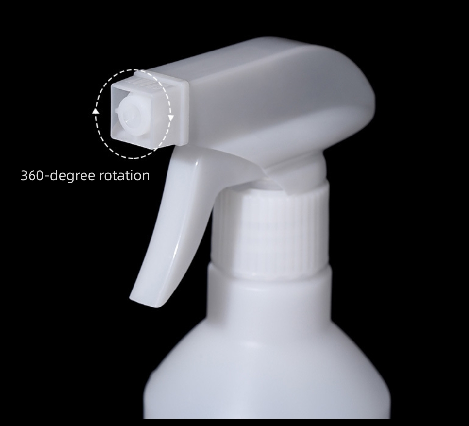 Fasola Plastic Spray Bottle with  Adjustable Nozzle for Cleaning Solution  White 500mlX2Pack