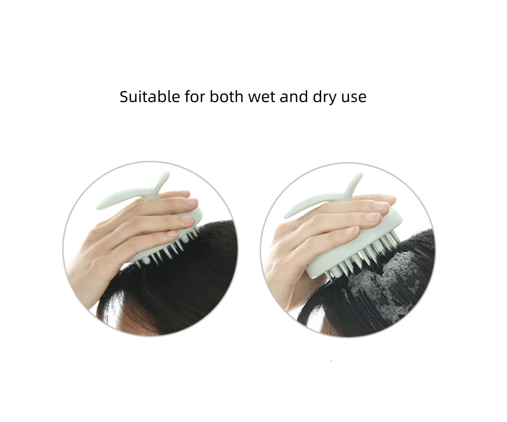 Fasola Scalp Massaging Shampoo Brush Exfoliating Brush for Dandruff Green 4Pack