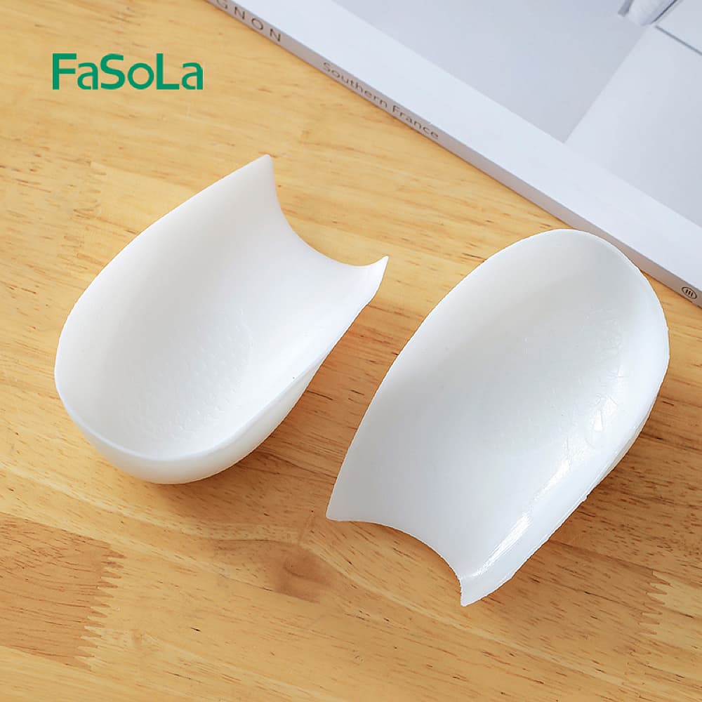 Fasola Invisible Silicone Height Increasing Insole Pads for Men White 2.5cmX2Pack