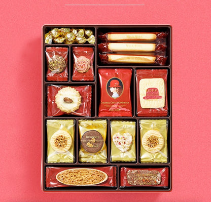 Akai Bohshi Japanese Red Cap Assorted Cookie Gift Box Biscuits Pastries Gift Snack 12 Assorted Cookies 45 pieces 403g