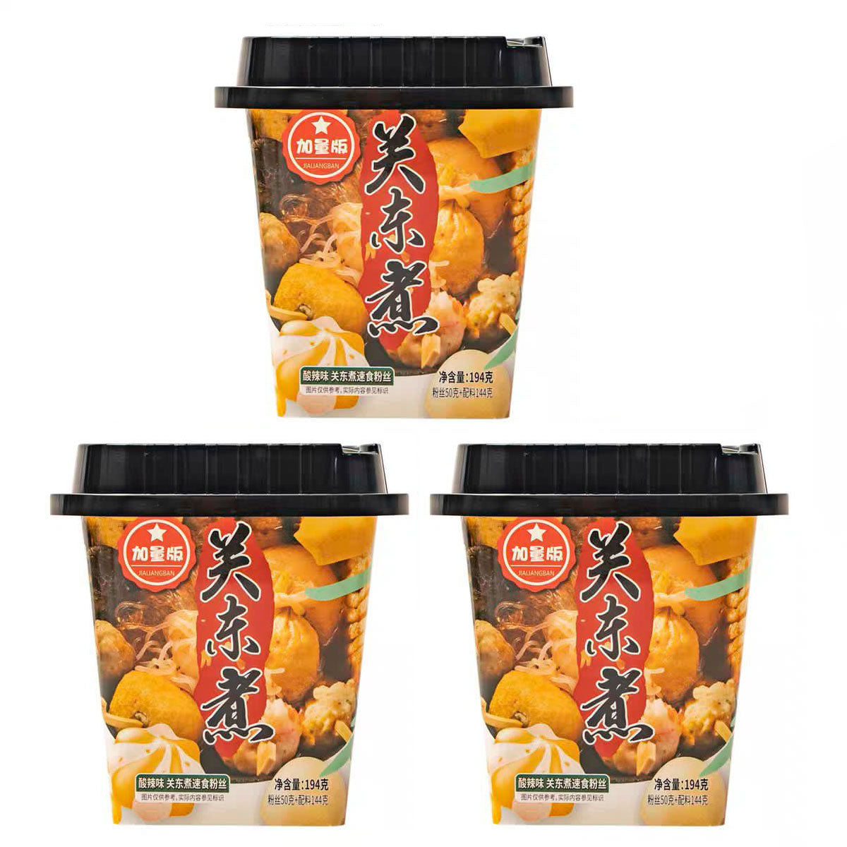 Today's Guandongzhu Sour and Spicy Flavor Oden 194gX3pack