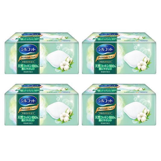 Unicharm-Green-Thick-Moisturizing-Makeup-Cotton-Pads-66pcsX4Pack-1