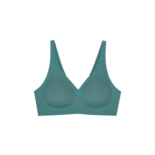 Ubras-Soft-Support-Seamless-Plunge-Bra-V-Neck-Wireless-Comfort-Bra-in-Eucalyptus-Green-Size-M-X1pack-1