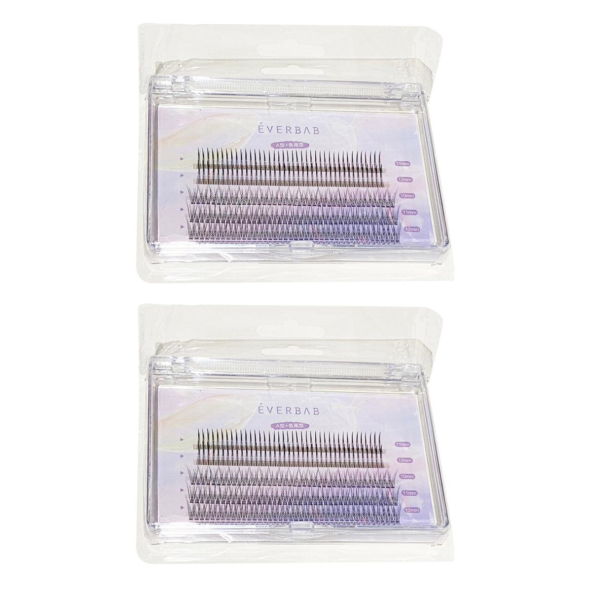Everbab-Two-Types-Natural-Looking-3D-Extended-12mm-Single-Cluster-False-Eyelashes-2pack-1