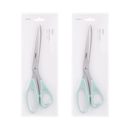 fasola-household-stainless-steel-grilling-shears-olive-green-27.9*8.6*1.1cmx2pack-1