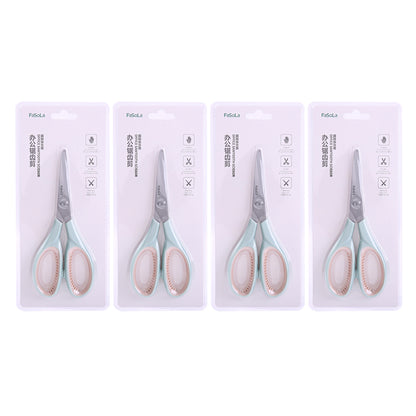 Fasola-Stainless-Steel-Blade-Office-and-School-Serrated-Scissors-4Pack-1