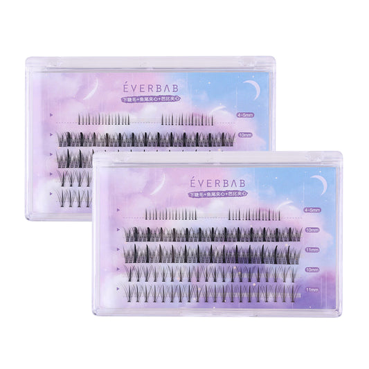 everbab-false-eyelash-single-cluster-lower-eyelash-+-fish-tail-clip-+-barbie-clip-x2pack-1