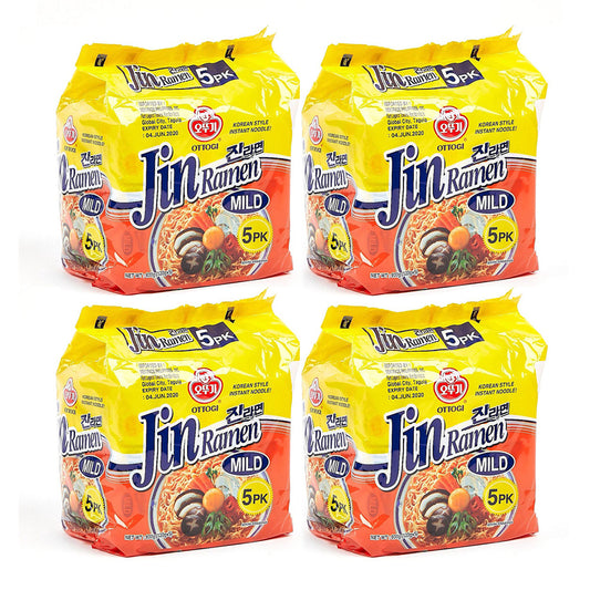 Ottogi-Korean-Jin-Ramen-with-Medium-Spicy-Flavor-120gX5BagsX4pack-1