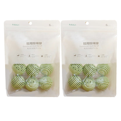 Fasola-Green-Tea-Flavor-Shoe-Deodorizer-Balls-6Pieces-Diameter-3.5cm-X2Pack-1