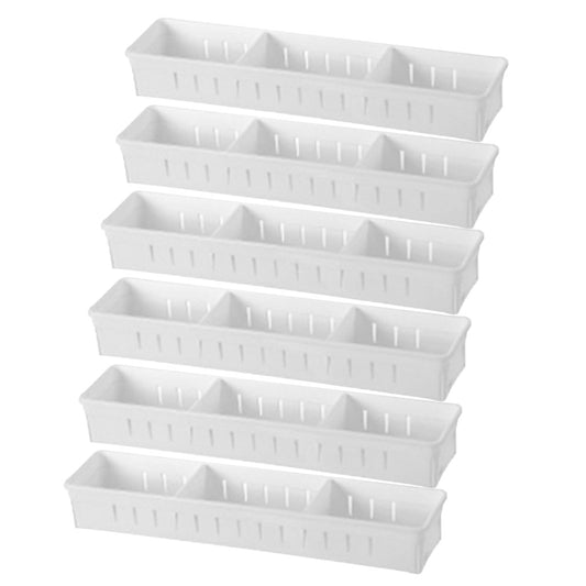 FaSoLa-S-size-White-Drawer-Organizer-34.8X8X5cmX6Pack-1