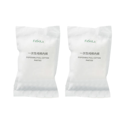 FaSoLa-XXL-Size-White-Disposable-Pure-Cotton-Underwear-for-Men-for-Travel-5piecesX2Pack-1