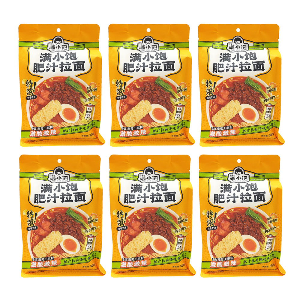 Man-Xiao-Bao-Instant-Rice-Noodle-Sour-Spicy-Pork-Bone-Soup-Flavour-300gX6Pack-1