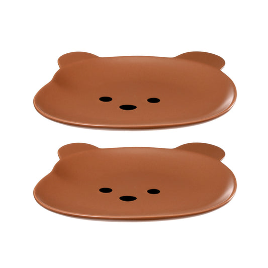 Fasola-boobie-bear-collection-dinnerware-8 -plate-brown-x2pack-1