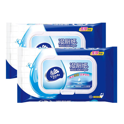 Vinda-Disposable-Wet-Toilet-Paper-Flushable-Wet-Wipes-Cleansing-Wipe-40-Sheets-X2Pack-1