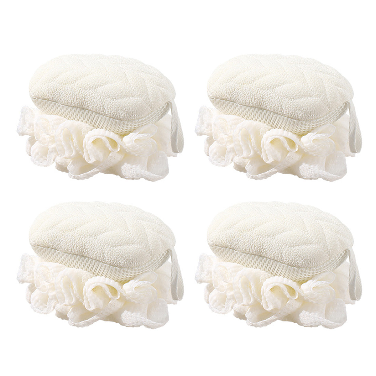 Fasola-bath-flower-scrub-towel-beige-x4pack-1