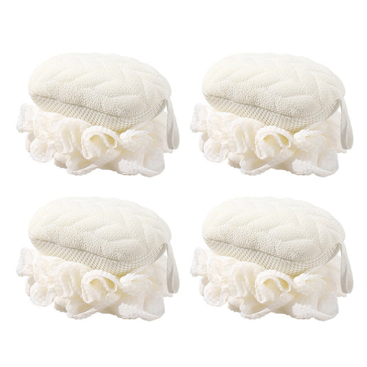 Fasola-bath-flower-scrub-towel-beige-x4pack-1