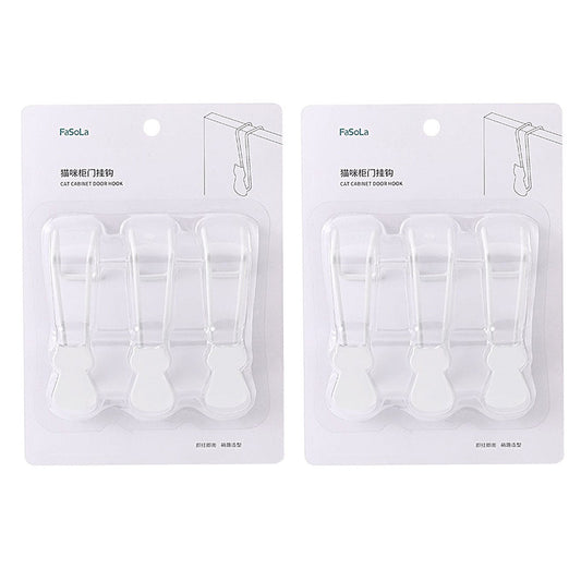 Fasola-CatShaped-No-Drill-Cabinet-Door-Hooks-Metal-Hanger-Hooks-Set-of-3-2Pack-1