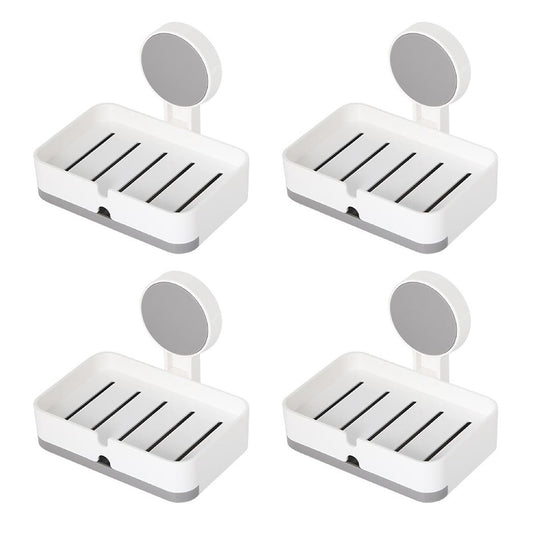 FaSoLa-5kg-Load-Capacity-Bathroom-Suction-Cup-No-Drilled-Wall-Mounted-Single-Layer-Soap-Box-4Pack-1