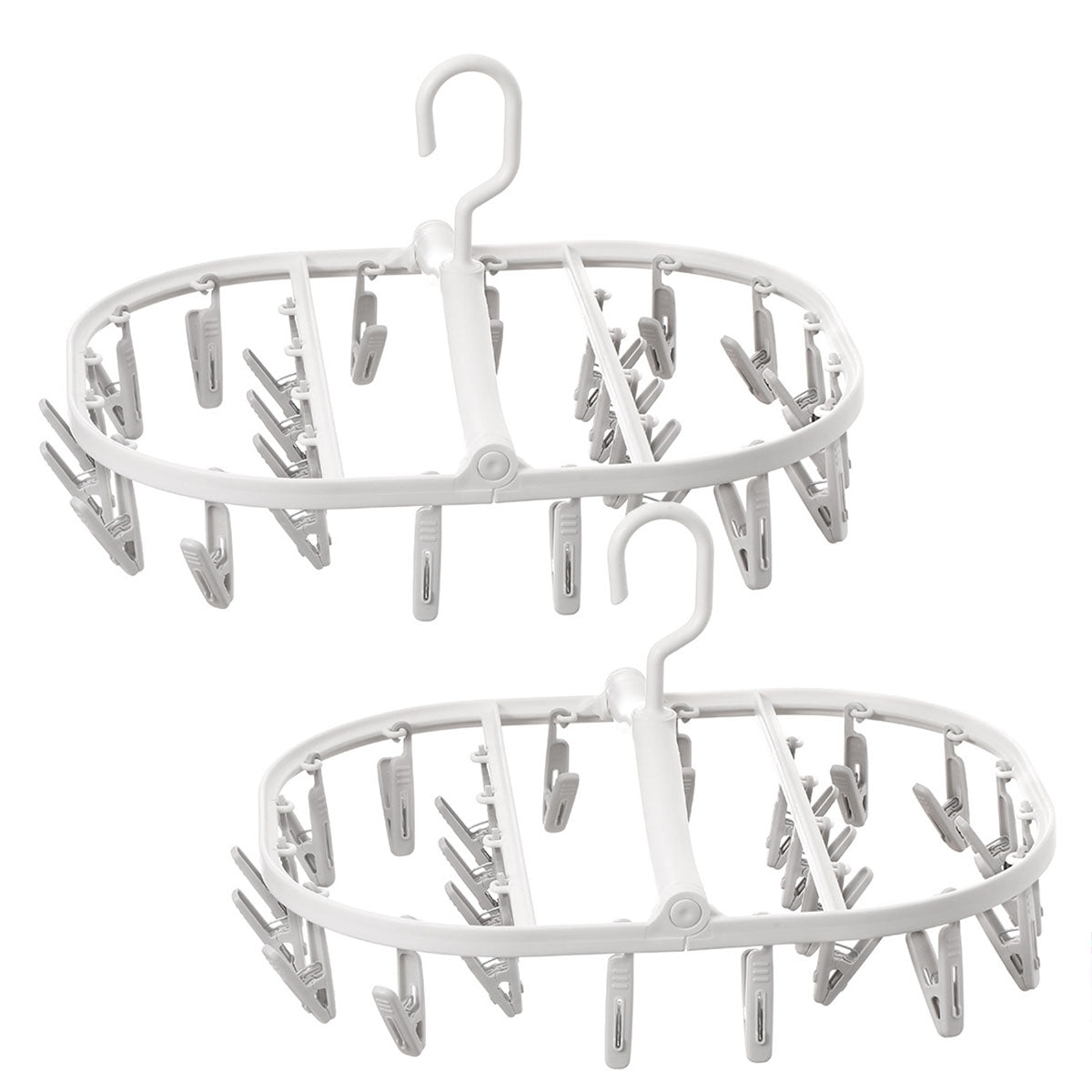 fasola-home-multi-clip-hook-drying-rack-gray-square-24-clip-x2pack-1