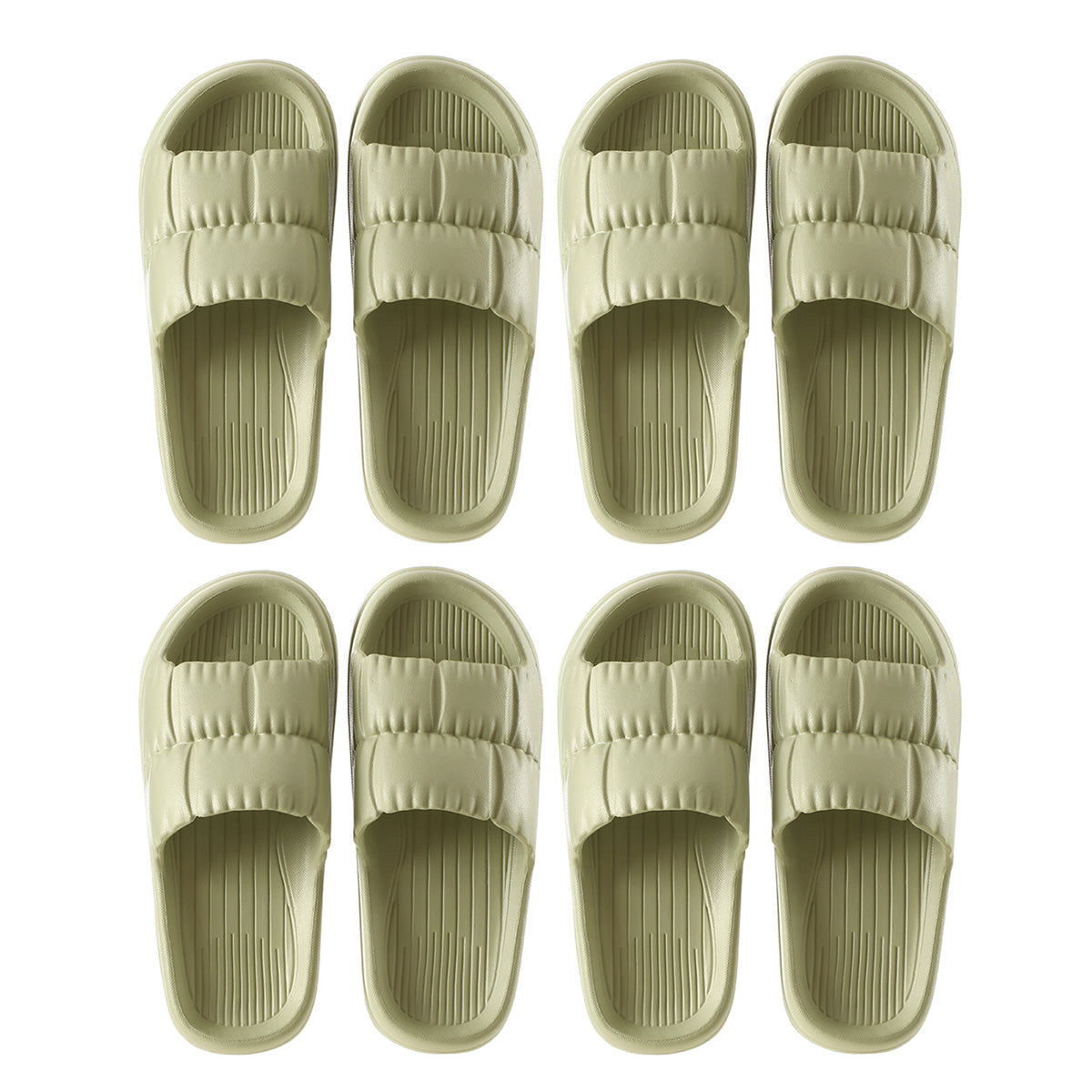 Fasola-Size-39/40-Green-Anti-Slip-Bathroom-Shower-Slipper-Bathroom-Sandal-1Pair-X-4Pack-1