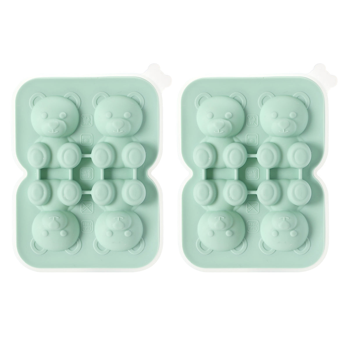 Fasola-bear-ice-cube-4-compartments-green-x2pack-1