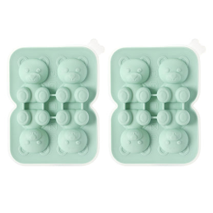 Fasola-bear-ice-cube-4-compartments-green-x2pack-1