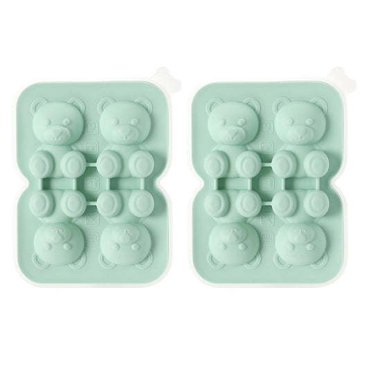 Fasola-bear-ice-cube-4-compartments-green-x2pack-1