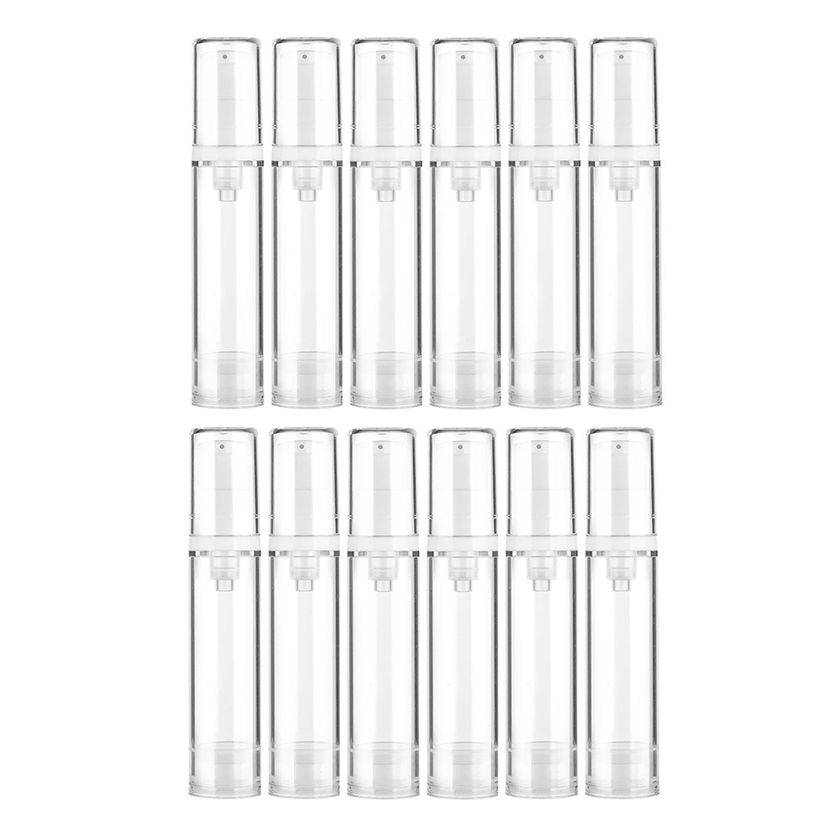 FaSoLa-Vacuum-Airless-Pump-Dispensing-Bottle-Cosmetic-Container-for-Travel-10ml-Size-2piecesX6Pack-1