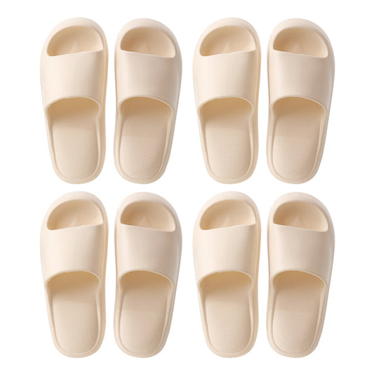 Fasola-Size-37/38-Shower-slipper-White-Thick-Bottomed-Non-Slip-Quick-Drying-Bathroom-Slippers-1Pair-X-4Pack-1