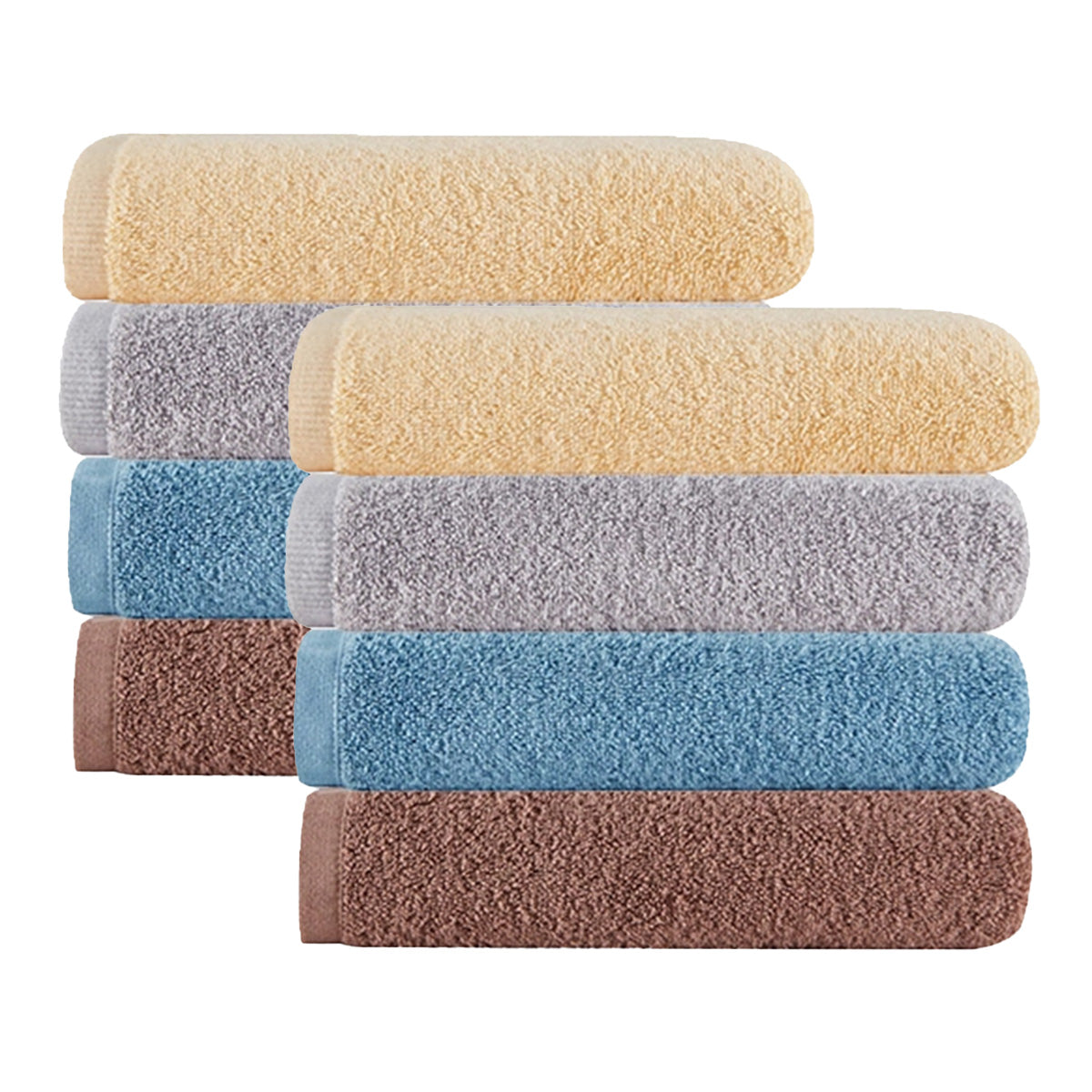 netflix-100%-xinjiang-cotton-absorbent-super-soft-towel-yellow+blue+gray+brown-x2pack-1