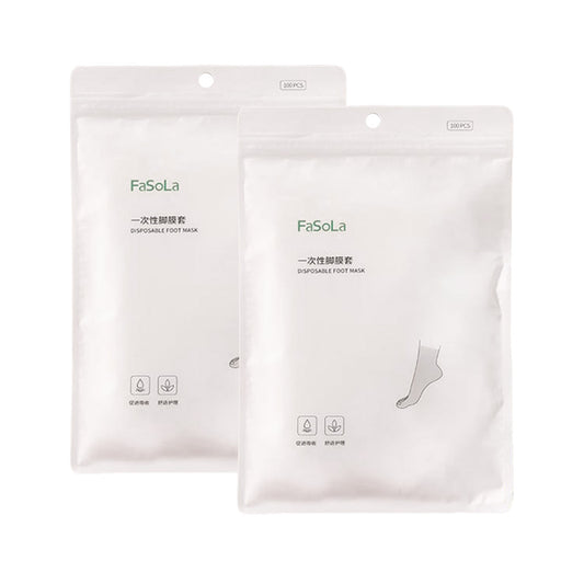 FaSoLa-Disposable-Transparent-Plastic-Sticker-Foot-Cover-Foot-Bags-31X15X17cm-100piecesX2Pack-1