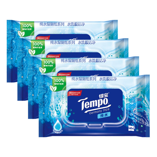 Tempo-Freshfeel-Flushable-Water-Wet-Toilet-Paper-Wet-Wipes-40-Sheets,-X4Pack-1