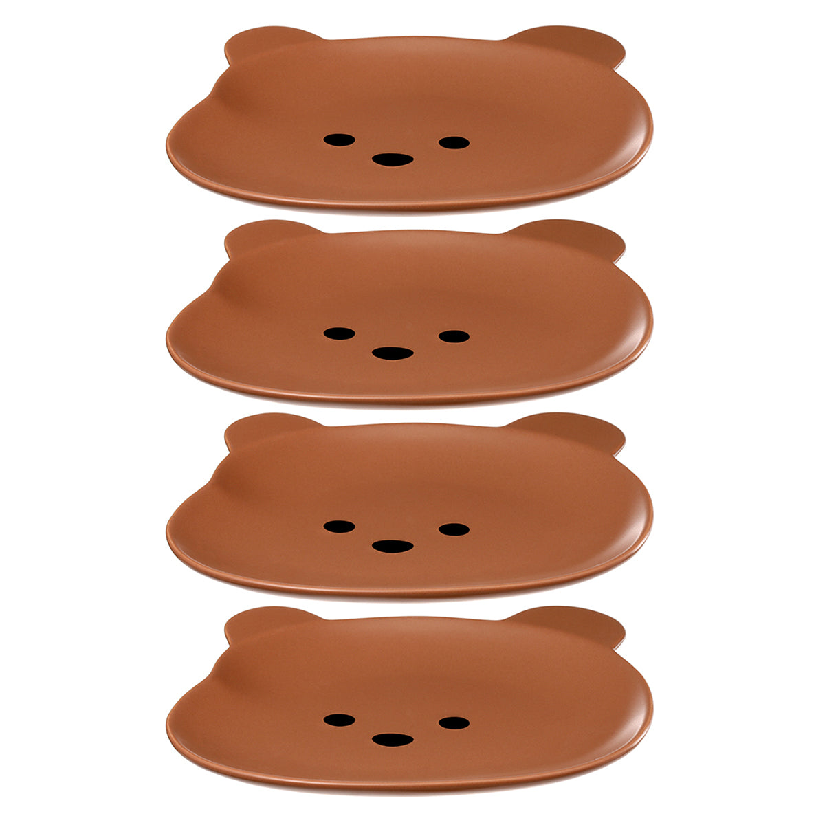 Fasola-booby-bear-collection-dinnerware-8 -plate-brown-x-4pack-1