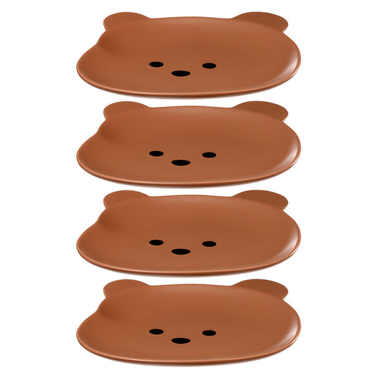 Fasola-booby-bear-collection-dinnerware-8 -plate-brown-x-4pack-1