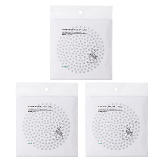 fasola-disposable-hair-filter-diameter-15cm-small-hole-white-15pcs-in-x3pack-1