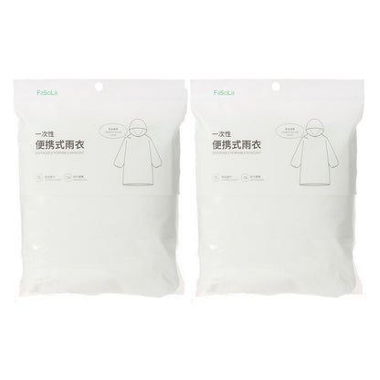 Fasola-Disposable-Portable-Raincoat-White-120-X-78cm-X2Pack-1