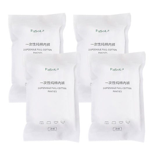 fasola-travel-disposable-cotton-panties-women's-white-xl-size-5-pack-x4pack-1